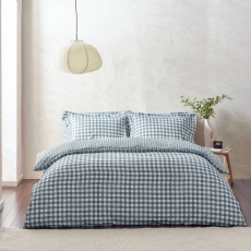 The Linen Yard Barton Duvet Set Navy