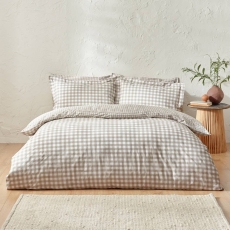 The Linen Yard Barton Duvet Set Natural