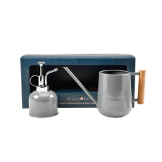 Burgon & Ball Indoor Mister & Watering Can Gift Set - Charcoal