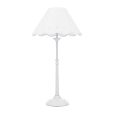 Laura Ashley Cordwell Matt White Table Lamp with Shade