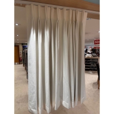 Pair of Double Pinch Pleat Curtains in Saxon Glacier (Bury St Edmunds)