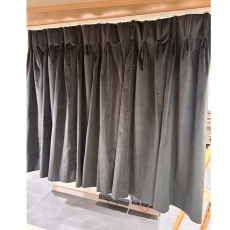 Pair of Triple Pinch Pleat Curtains in Calvari Coal (Bury St Edmunds)