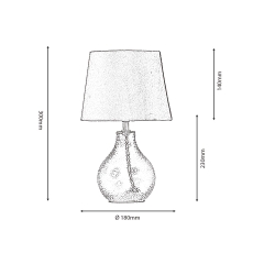 Crawford Table Lamp With Shade - Navy