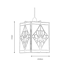 Violet Easy Fit Tiffany Style Light Fitting