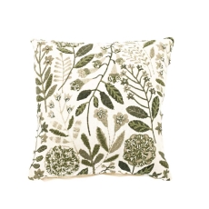 Walton & Co Embroidered Botanique 43cm Cushion Olive