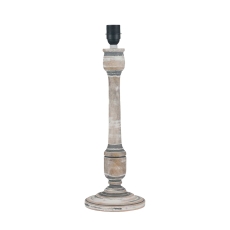 Captiva Grey Wash Mango Wood Table Lamp Base Only