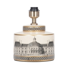 Wren Building Print Ceramic Table Lamp Only