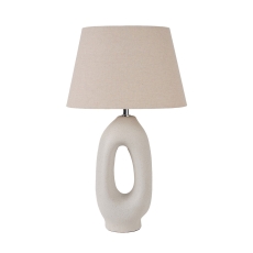 Laila Natural Organic Tall Ceramic Table Lamp with Shade