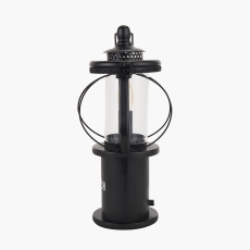 Gibson Wood Lantern Table Lamp Black