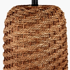 Andros Brown Woven Seagrass Table Lamp with Shade