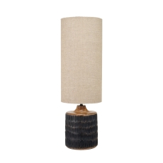 Alaric Black Wash Mango Wood Table Lamp with Shade