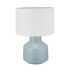 Nora Duck Egg Blue Crackle Effect Table Lamp with Shade