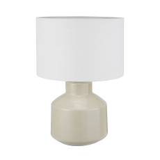 Nora Cream Crackle Effect Table Lamp with Shade