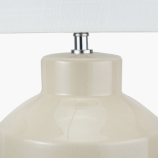 Nora Cream Crackle Effect Table Lamp with Shade