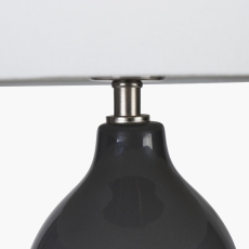 Gatsby Grey Ceramic Table Lamp with Shade