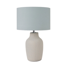 Kai Textured Ceramic Table Lamp With Shade