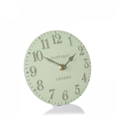 Thomas Kent Arabic 6" Mantel Clock Pearl Green
