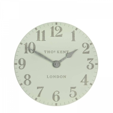 Thomas Kent Arabic 12" Mantel Clock Pearl Green