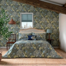 Morris & Co Seaweed Cover Set Cobalt/Thyme