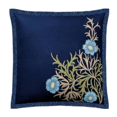 Morris Seaweed Cushion 50X50cm Cobalt/Thyme