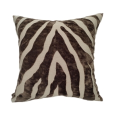 Paul Moneypenny Zebedeedodah 43cm Cut Velvet Cushion Chocolate