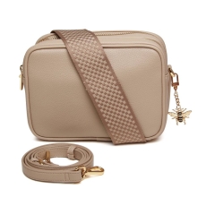 Alice Wheeler London Soho Cross Body Camera Bag - Stone