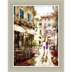 Side Street Stroll Framed Print
