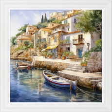 By The Meditterranean Sea II Framed Print