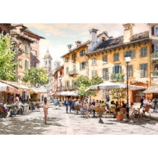 Cafe Street Promenade Canvas