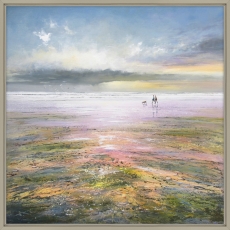 Stroll At Dusk Framed Print