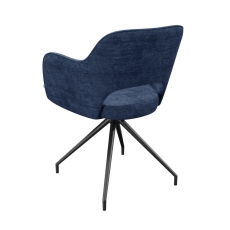 Chicago Swivel Dining Chair Dark Blue