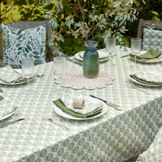 Carnation Table Cloth Olive