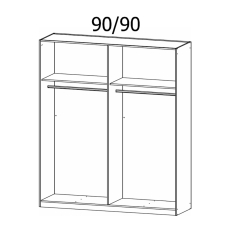 Ashfield 4 Door 2 Mirror Wardrobe Metallic Grey