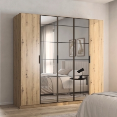 Ashfield 5 Door 3 Mirror Wardrobe Artisan Oak