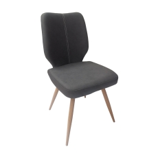 Positano Upholstered Dining Chair Dark Grey PU