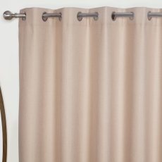 Cosmos Eyelet Headed Curtains Lined Natural