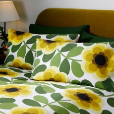 Orla Kiely Giant Water Lily Duvet Set Lemon Twist