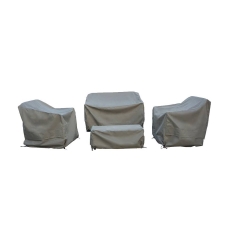 Bramblecrest 2 Seat Sofa with 2 Sofa Chairs & Coffee Table Set Covers - Khaki