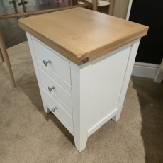 Elveden White Bedside Cabinet (Ipwsich)