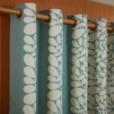 Orla Kiely Sycamore Stripe Readymade Curtains Duckegg