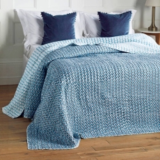 Jaipur Quilted Bedspread Blue 240X260cm