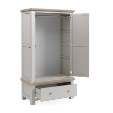 Saunton Gents Wardrobe Stone Grey