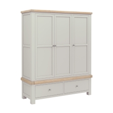 Saunton Triple Wardrobe Stone Grey
