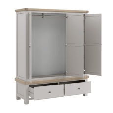 Saunton Triple Wardrobe Stone Grey