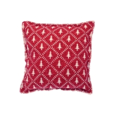 Walton & Co Tree Trellis 45cm Cushion Red
