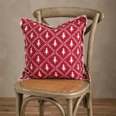 Walton & Co Tree Trellis 45cm Cushion Red