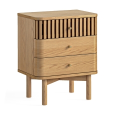 Savannah 3 Drawer Bedside Natural Oak