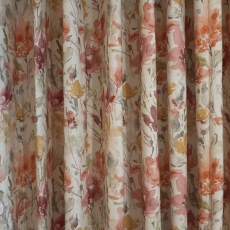 1x Eyelet Water Meadow Rosewood Curtains 207cm (Bury St Edmunds)