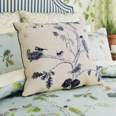 Sanderson Woodland Chorus Cushion 45X45cm Blue Grey