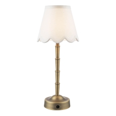 Dar Wyman Small Rechargeable Table Lamp Matt Antique Brass